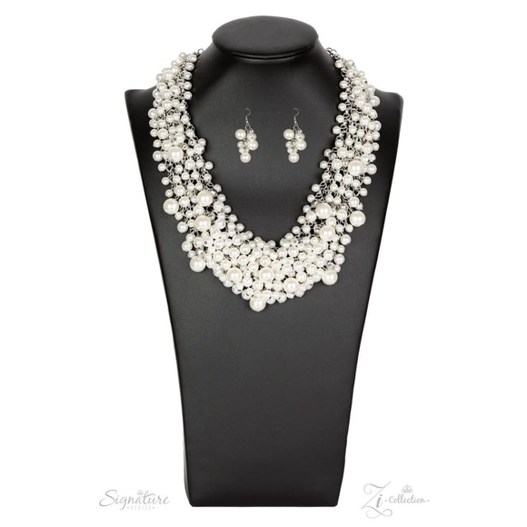 Paparazzi Zi Collection Tracey Jewelry Set Necklace, Earrings - Picture 2 of 4